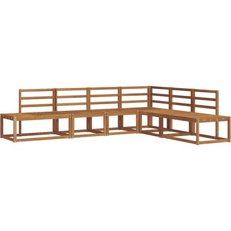 Maison Exclusive - Outdoor-Sofagarnitur 6 Stück Natur Massivholz