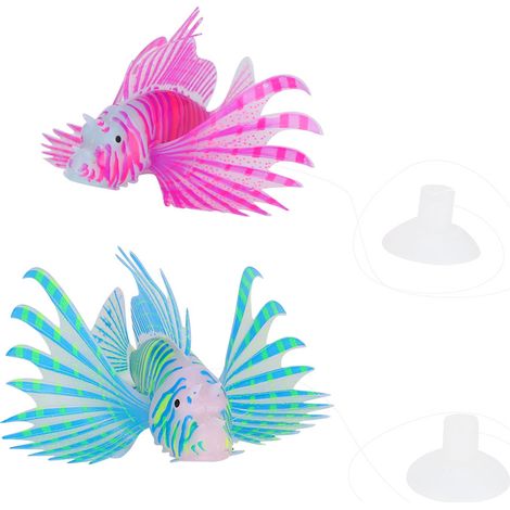 2 pièces Aquarium paysage décoration Lionfish Imitation ventouses insipide (1/5)