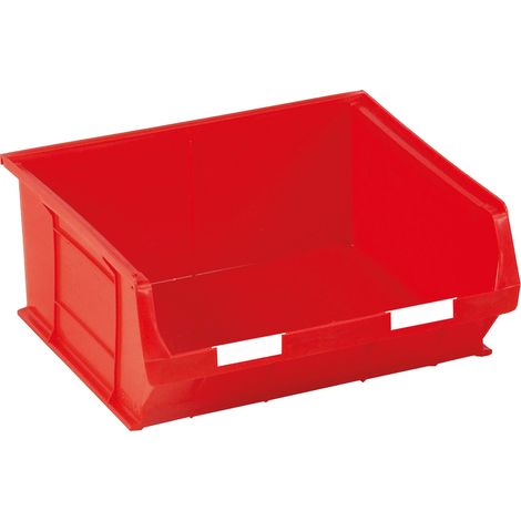 Bac de rangement RS PRO Rouge en PP, 180mm x 419mm x 376mm ( Prix pour 1 ) (1/2)