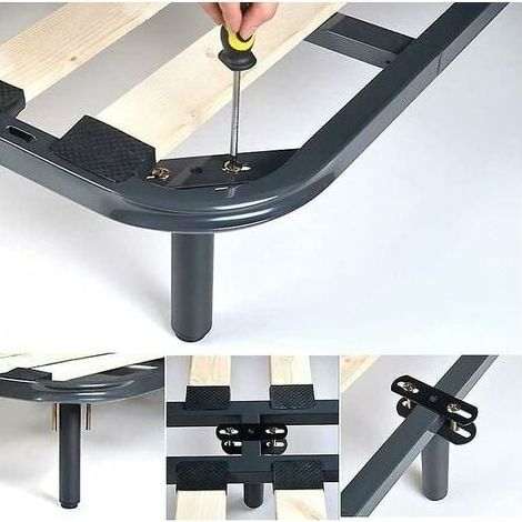 Support Centrale À Hauteur Réglable Pour 2 Pièces Jambe De Cadre De Lit Latte De Centrale Lit Lourde (1/4)
