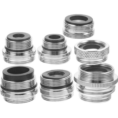 Kit D’adaptateur de Robinet D’évier en Cuivre Argenté 7 Pièces (1/5)