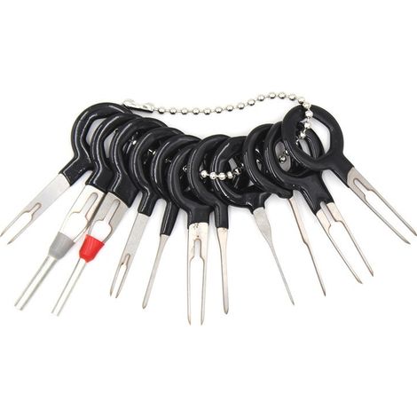 Kit d'outils d'extraction de broches de bornes automobiles 11 pièces noir (1/4)