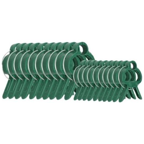20 Stück Pflanzenklammern, 2 Größen, Stützklammern für Kletterpflanzen, für Weinreben, Tomaten, Gartengemüse (10 große Klammern, 10 kleine Klammern)