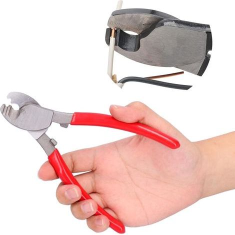 Pair Pince à Câble, Coupe-câble Portable Pince à Isolation en Cuivre et Aluminium pour Câble en Aluminium, Cuivre et de Communication