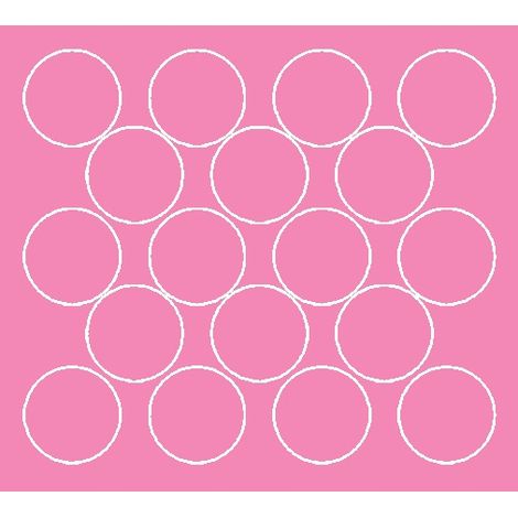 Adesivi circolari da 10 cm, adesivi circolari a pois, 18 pezzi, rosa lucido