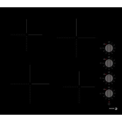 Table Vitrocéramique - FAGOR - FAVM3540 - 4 plaques de cuisson - Noir - 56 cm x 49 cm (1/5)