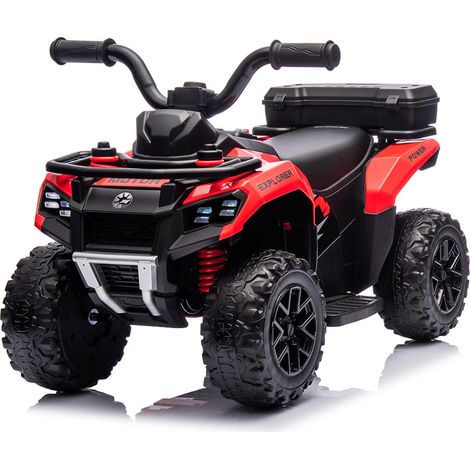 Quad Elettrico per Bambini Safari 6V con Bauletto Posteriore Rosso (1/5)