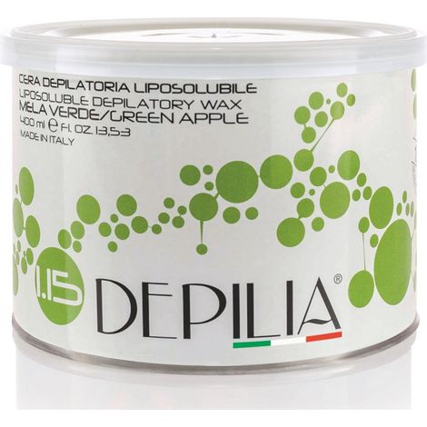 Trade Shop - Depilatorio De Cera Tarro Liposolubile Verde Manzana 1.15 400 Ml Depilación De Depilación -