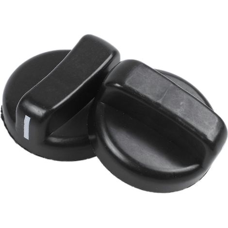 Lot de 5 boutons de commande de cuisinière en plastique noir (1/5)