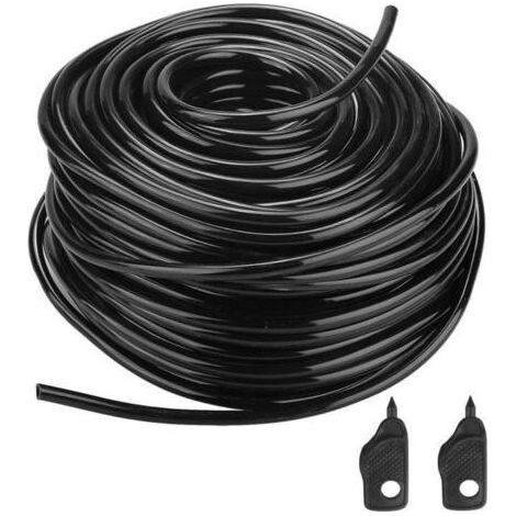 Tuyau d'arrosage 4/7, tuyau agricole, tuyau de raccordement pour micro-irrigation goutte à goutte en PVC pour pelouse, jardin, voiture et lavage des sols (50 m) (1/5)