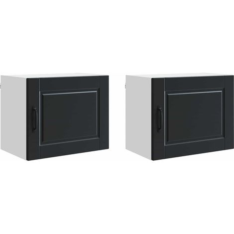 Maison Exclusive - Armadietto a muro PORTO 2 pcs Nero 50 x 31 x 40 cm