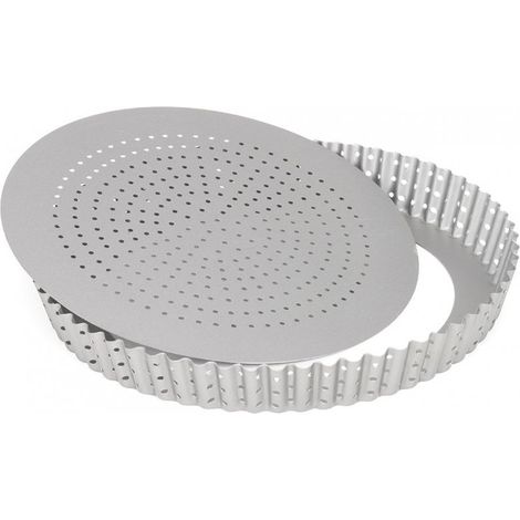 Patisse - Teglia per quiche forata con fondo removibile 24 cm SILVER-TOP