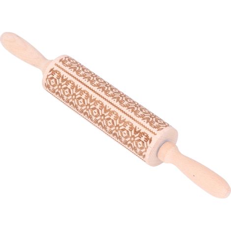 Rouleau à pâtisserie en relief 35 cm, motif 3D, ultra-résistant, imperméable, sûr, écologique, facile à utiliser, idéal pour Noël, charme exotique (1/5)