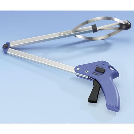 Pince De Préhension - Ventouses En Caoutchouc - Extension Bras Jusqu'à 80 Cm - Pliable 40 Cm - Aluminium Léger - Bleu - 1 Pièce (1/4)