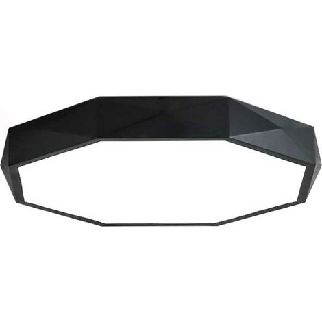 PLAFONIERA APP863-C DIAMOND NERO 50CM TONDO 5-PUNTI LUCE E27 50X8CM