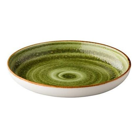 Assiette ronde profonde Jersey - verte - 235 mm - Finedine