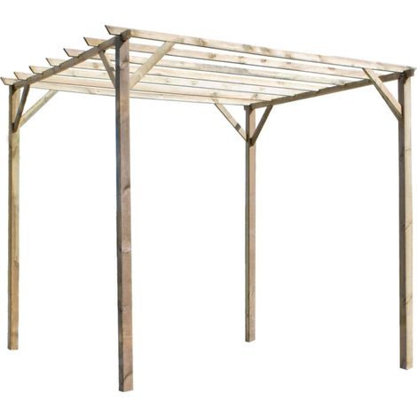 Pergola en bois ANCOLIE - 247 x 300 x 300 cm - 9m²