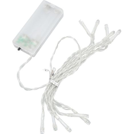 Guirlande lumineuse LED multicolore décorative à effet scintillant pour camping, mariage, 10 perles, 1,5 mètre (1/5)