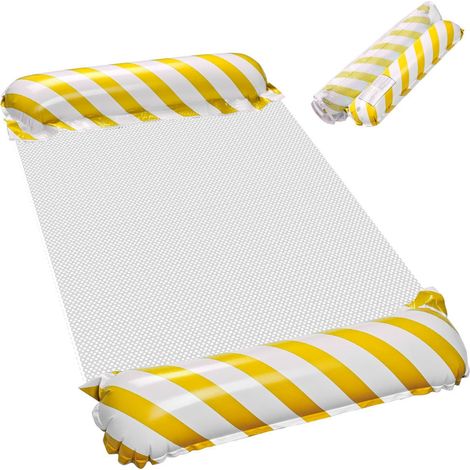Colchón inflable silla de natación amarillo