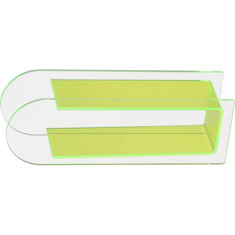 Vase moderne en acrylique transparent, vase à fleurs coloré en acrylique pour mariage, fête, décoration de table, vert fluorescent semi-coloré (1/5)