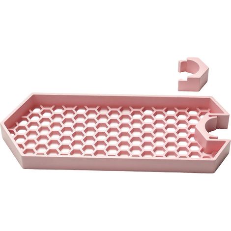 Étagère de salle de bain, adaptée aux douches et lavabos, plateau mural avec bords surélevés et fond ouvert, pour ranger savon, shampoing, etc. (1/5)