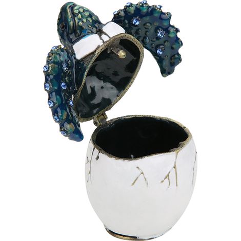 Boîte à bijoux décorative émaillée en forme d'œuf de Pâques en forme de tortue, cadeau, décoration intérieure, artisanat (1/5)