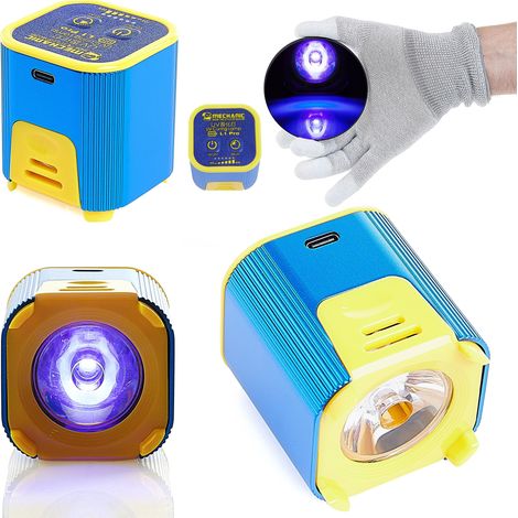 L谩mpara UV Mechanic L1 Pro para curado de m谩scara de soldadura con bater铆a