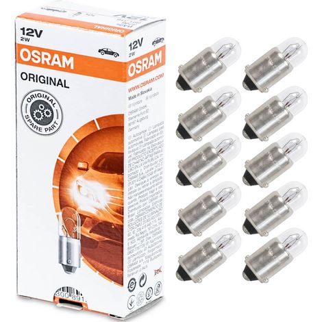 glühbirne weiße lampe ba9s 12v 2w osram 3796 neu für motorrad (1/4)