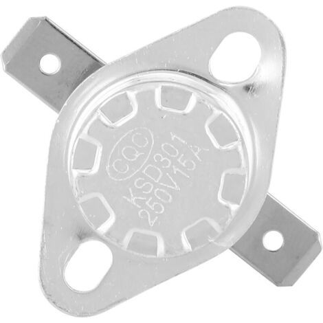 NALOOKAMIC 5 Pcs KSD301 Normalement Ouvert Thermostat Thermostat Commutateur Module De Commutateur 250V 15A Normal Fermé Commutateur De Température(130℃),Interrupteur De Commande