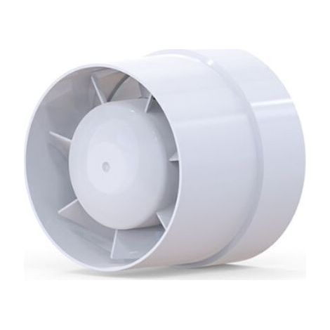 100mm axial extractor fan – 130 m³/h airflow – Low power consumption 12W – For bathroom, kitchen, cellar – ABS plastic (1/2)