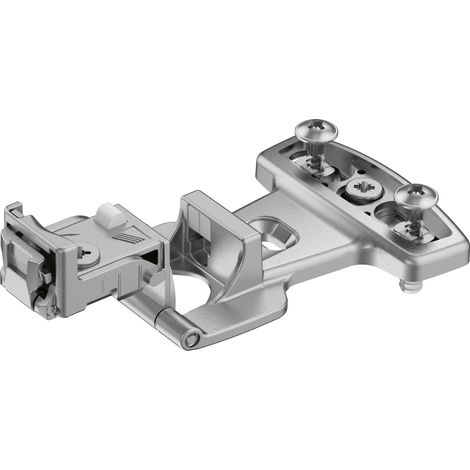 HETTICH Grundscharnier Selekta Pro 2000 E, 180 °, Auflage -3.2 mm, mit Spreizmuffen, vernickelt, 45064