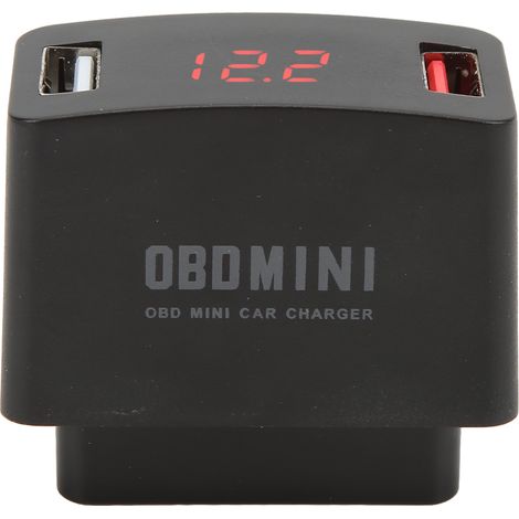 Chargeur Voiture OBD 12V/24V Double Port USB avec Écran LED Digital, Adaptateur Universel Véhicule (1/5)