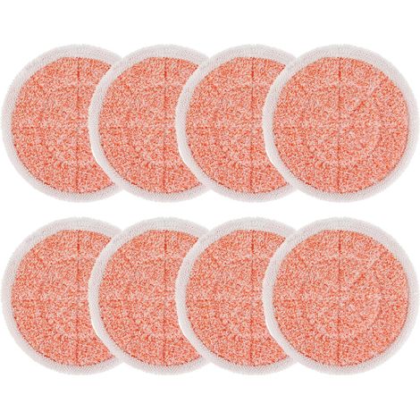 Lingettes de rechange pour nettoyeur vapeur, compatibles avec le nettoyeur vapeur Shark S6002UK, lingettes en microfibre pour le nettoyage des parquets, lingette ronde (1/5)