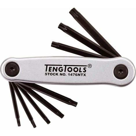 Klappbarer Torx-Schlüssel-Satz TENGTOOLS 1476NTX 8 Stück 151480100