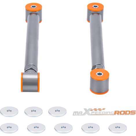 2X ADJUSTABLE REAR LOWER CONTROL ARM + SPACERS PARA JEEP GRAND CHEROKEE WJ 99-04 (1/5)