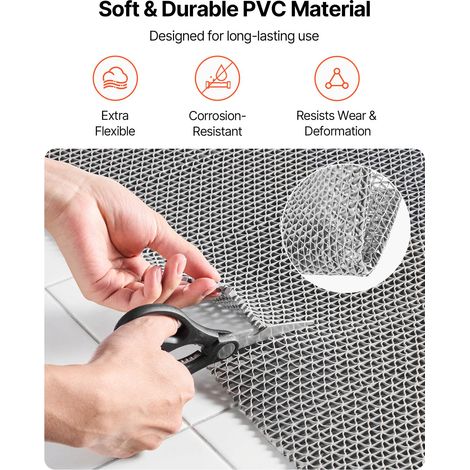 Tapis de Drainage Antidérapant 90x300 cm Caillebotis Piscine en (1/5)