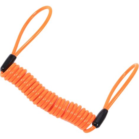 Motorrad-Bremsscheibenschloss mit Alarm, Spiralkabel-Erinnerung, Diebstahlsicherung, orange, Motorradzubehör (1/5)