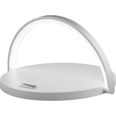 Sobremesa con cargador modelo Luxo acabado blanco 10cm(alto) 20 cm(ancho) 20 cm (fondo) (1/2)