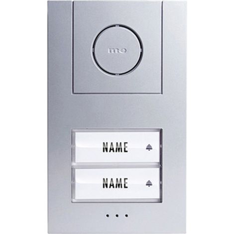 m-e modern-electronics Vistus AD ALU 4020 S Vistus Türsprechanlage Kabelgebunden Komplett-Set 2 Fami