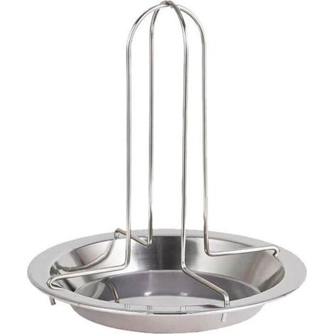 Rotissoire Verticale Pour Poulet - Acier Inoxydable - Compatible Four Et Grill - Bac Recuperateur De Graisses - 1 Piece