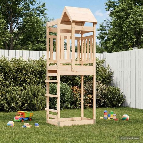 Aire de jeux extérieure : Aire de jeux d'extérieur bois massif de douglas jeu extérieur enfant, aire de jeu jardin, balançoire enfant , pour jardin, usage domestique , enfant 3-8 ans (1/5)