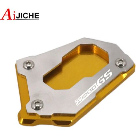 (Gold-R1200GS) Béquille latérale CNC pour moto, extension de béquille latérale, support de pied élargi, compatible avec BMW R 1200 GS LC R1200GS R 1200GS ADV Adventure maxpower (1/4)