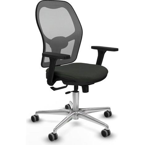 Sedia da ufficio piqueras y crespo Jorquera grigio rete alluminio (1/2)