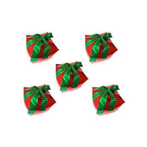 Lot de 5 ballons en aluminium sur le thème d'un pays des merveilles hivernales, pour Noël.