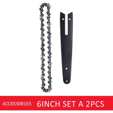 1 pièce de chaîne de 6 pouces, 1 jeu de guides pour mini scie électrique, accessoires de scie à chaîne durables TONCHEAN (1/5)