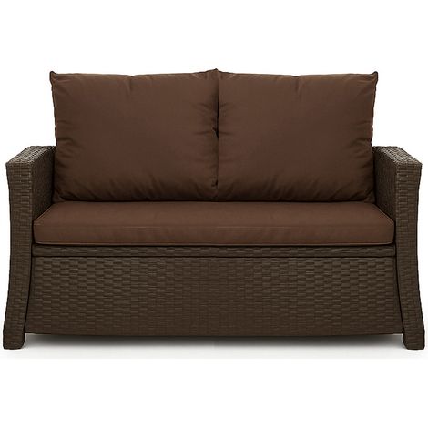 Coussins de canapé meubles de jardin en résine tressée Marron, Coussins balançoire d'extérieur 130x50x50cm Coussin de banc extérieur -Mix (1/5)