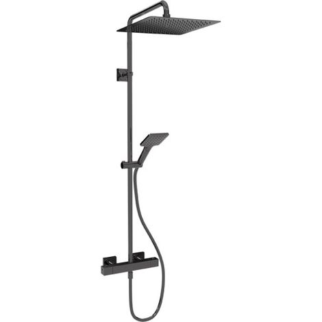 Colonne De Douche Thermostatique Tabula Chromé Noir - CRISTINA ONDYNA QD44872