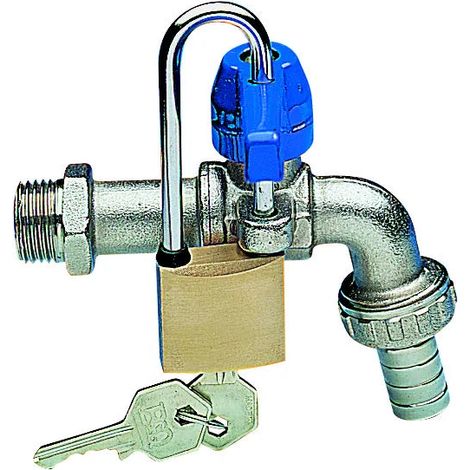 Rubinetto Eko A Sfera 3/4" Con Lucchetto, Portagomma E Leva