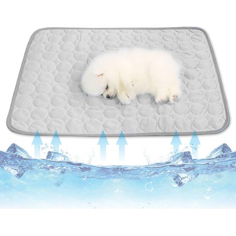 Tapis Rafraichissant Chien Tapis Refroidissement Chien 2021 Mise à Niveau Tapis Fraicheur Chien Chat XL XXL Tapis Chien D'Ete pour Voiture Salon Canape(Gris,L) (1/5)