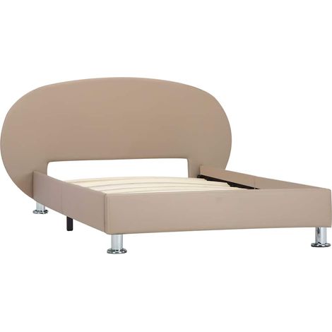 Estructura cama sin colchón cuero sintético capuchino 100x200cm vidaXL (1/5)